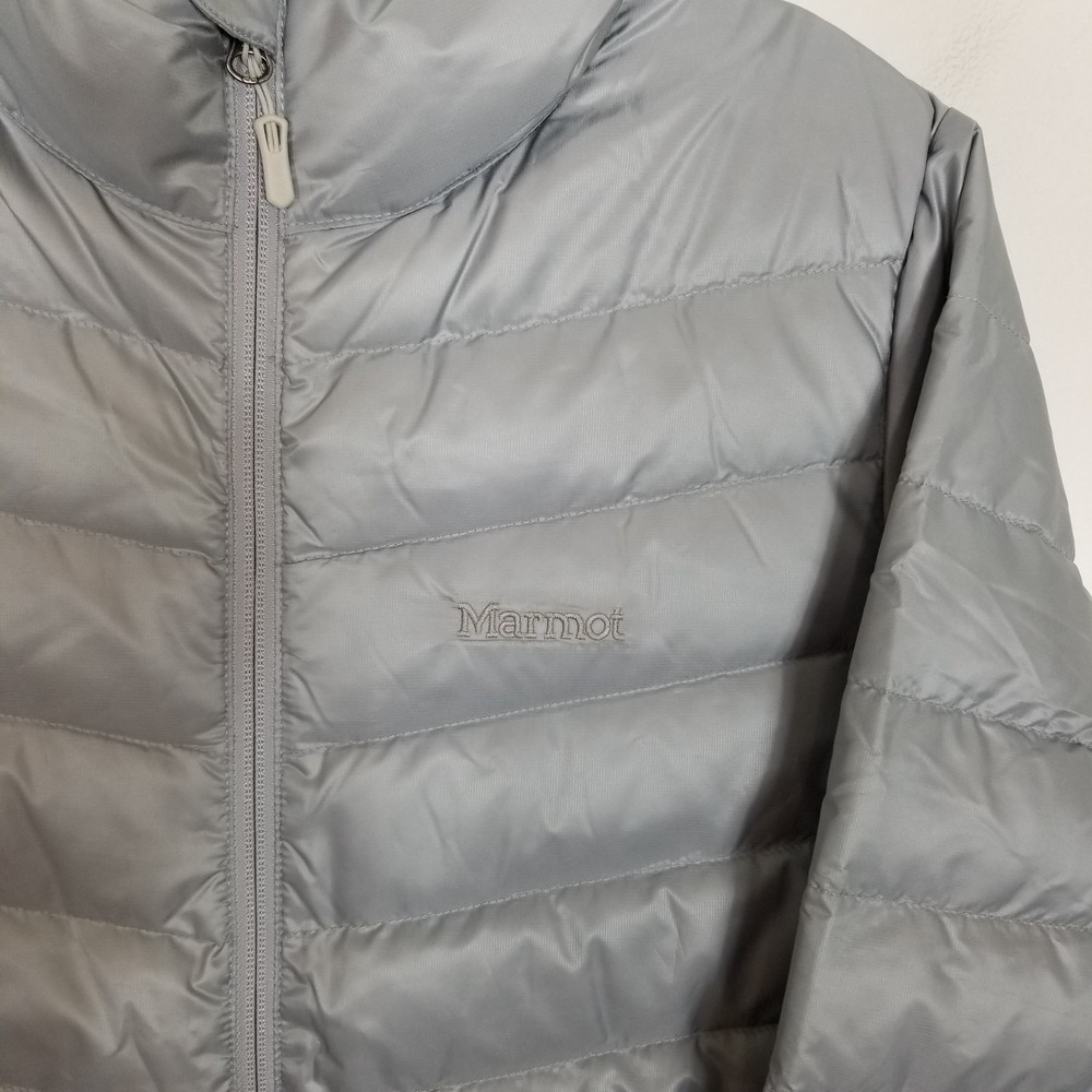 Marmot Women Jena Down Jacket 700 Fill Power Sz XL Gray Puffer Zip Up Warm - Picture 4 of 16